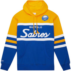 Buffalo Sabres Mitchell & Ness Head Coach Pullover Hoodie Royal/Gold