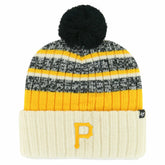 Pittsburgh Pirates Tavern Cuffed Knit Hat with Pom - Natural | 47 brand