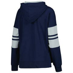 Dallas Cowboys Starter Women's Bump And Run Long Sleeve Hoodie T-Shirt - Navy on sale