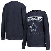 Dallas Cowboys G-III 4Her by Carl Banks Women's Comfy Cord Pullover Sweatshirt - Navy for sale