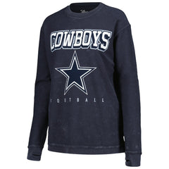 Dallas Cowboys G-III 4Her by Carl Banks Women's Comfy Cord Pullover Sweatshirt - Navy for sale