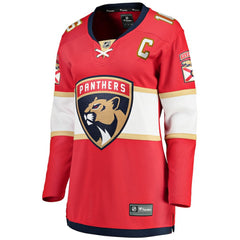 Aleksander Barkov Florida Panthers Fanatics Women's Captain Patch Home Breakaway Player Jersey Red