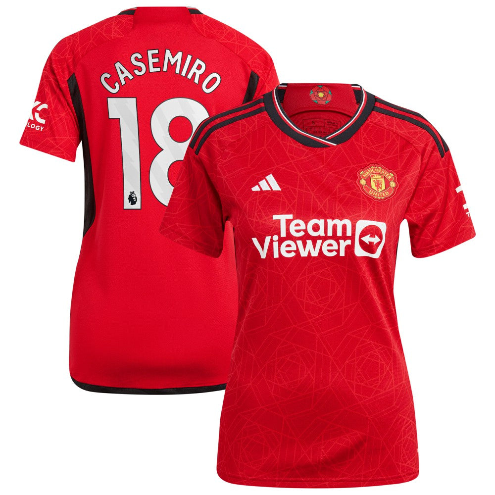 Casemiro Manchester United Women's 2023/24 Home Replica Player Jersey - Red | Adidas cheap