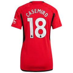 Casemiro Manchester United Women's 2023/24 Home Replica Player Jersey - Red | Adidas cheap