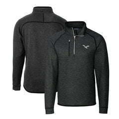 Philadelphia Eagles Cutter & Buck Gridiron Classics Big & Tall Mainsail Sweater-Knit Half-Zip Pullover Jacket - Heather Gray discount