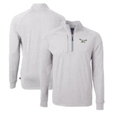 Philadelphia Eagles Cutter & Buck Gridiron Classics Big & Tall Adapt Eco Knit Heather Quarter-Zip Pullover Top - Heather Gray cheap