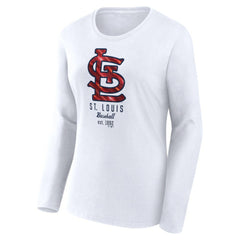 St. Louis Cardinals Women's Lightweight Fitted Long Sleeve T-Shirt - White