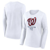 Washington Nationals Women's Lightweight Fitted Long Sleeve T-Shirt - White