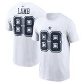CeeDee Lamb Dallas Cowboys Player Name & Number T-Shirt - White | Nike online