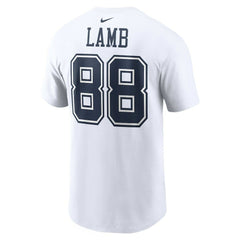 CeeDee Lamb Dallas Cowboys Player Name & Number T-Shirt - White | Nike online