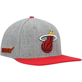 Miami Heat Pro Standard Classic Logo Two-Tone Snapback Hat - Gray/Red discount