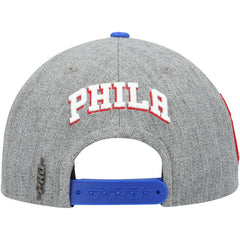 Philadelphia 76ers Pro Standard Classic Logo Two-Tone Snapback Hat - Gray/Royal for sale