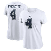 Dak Prescott Dallas Cowboys Women's Player Name & Number T-Shirt - White | Nike cheap