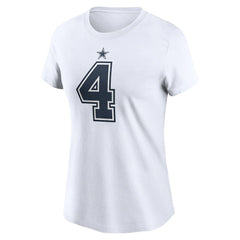 Dak Prescott Dallas Cowboys Women's Player Name & Number T-Shirt - White | Nike cheap
