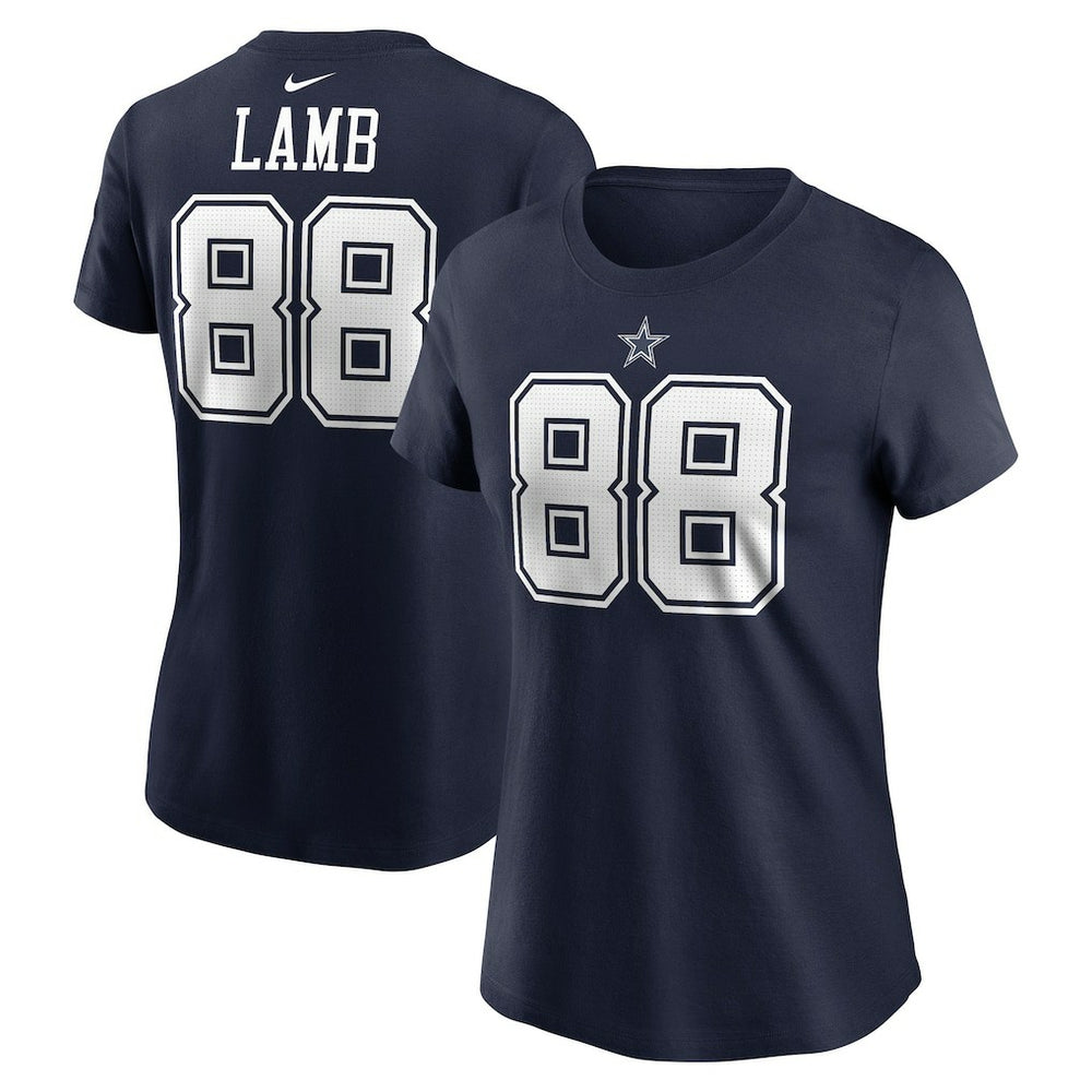 CeeDee Lamb Dallas Cowboys Women's Player Name & Number T-Shirt - Navy | Nike online