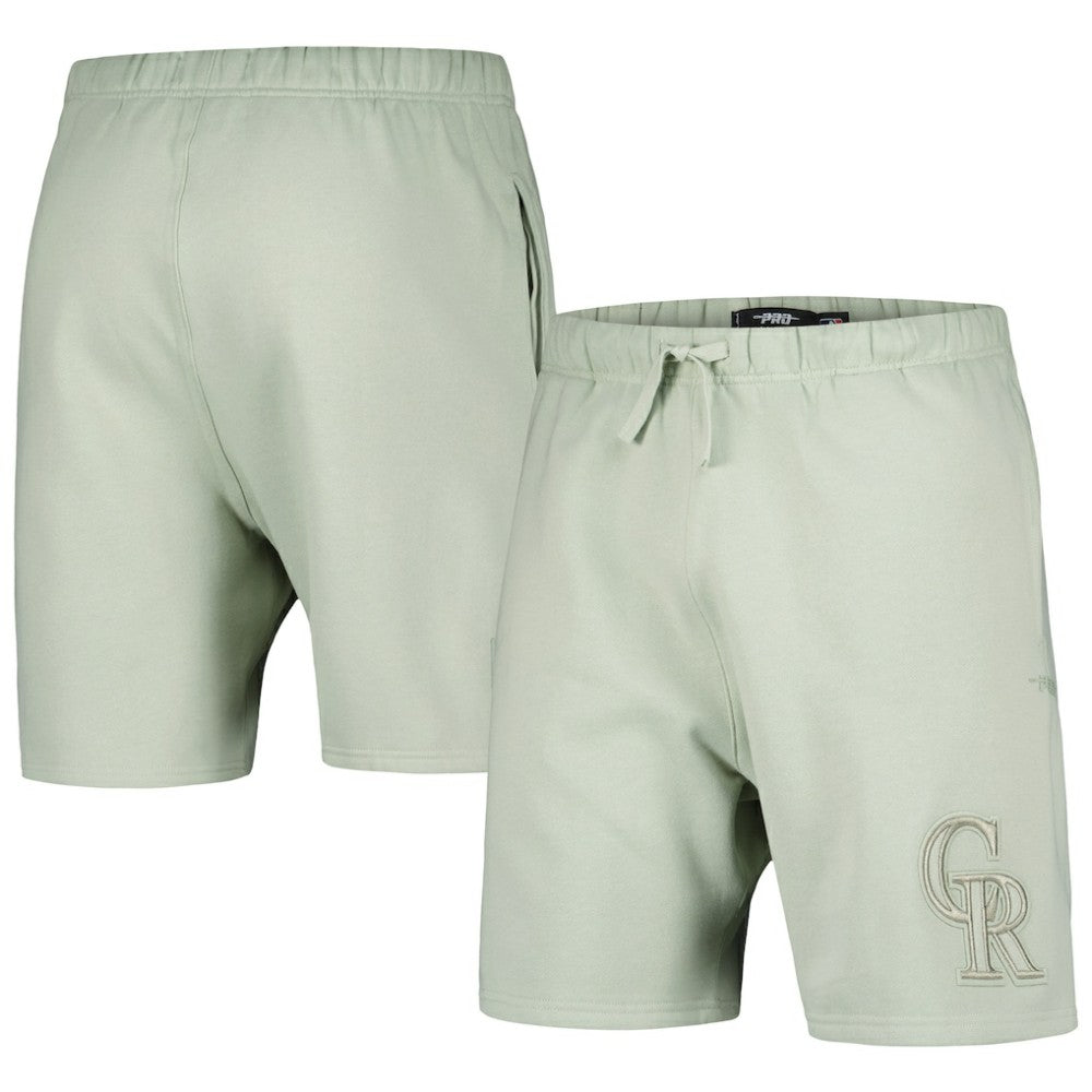 Colorado Rockies Pro Standard Neutral Fleece Shorts - Light Green