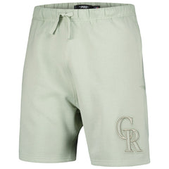 Colorado Rockies Pro Standard Neutral Fleece Shorts - Light Green