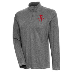 Houston Rockets Antigua Women's Confront Quarter-Zip Pullover Top sale - Heather Black cheap