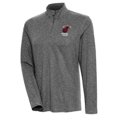 Miami Heat Antigua Women's Confront Quarter-Zip Pullover Top - Heather Black discount