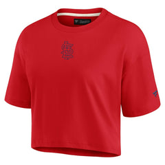 St. Louis Cardinals Women's Elements Super Soft Boxy Cropped T-Shirt - Red