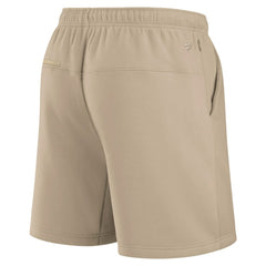 Atlanta Braves Unisex Elements Super Soft Fleece Shorts - Khaki