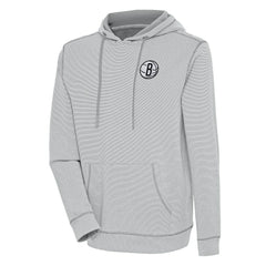 Brooklyn Nets Antigua Axe Bunker Tri-Blend Pullover Hoodie - Gray sale