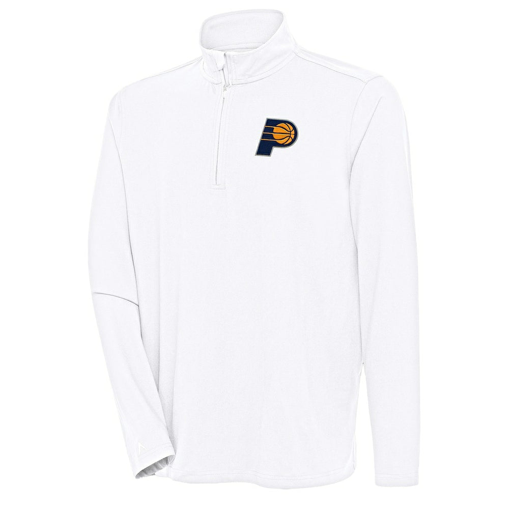 Indiana Pacers Antigua Hunk Quarter-Zip Pullover Top - White for sale