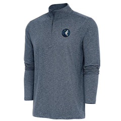 Minnesota Timberwolves Antigua Hunk Quarter-Zip Pullover Top - Heather Navy shop