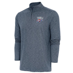Oklahoma City Thunder Antigua Hunk Quarter-Zip Pullover Top - Heather Navy discount