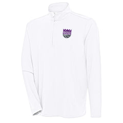 Sacramento Kings Antigua Hunk Quarter-Zip Pullover Top - White cheap
