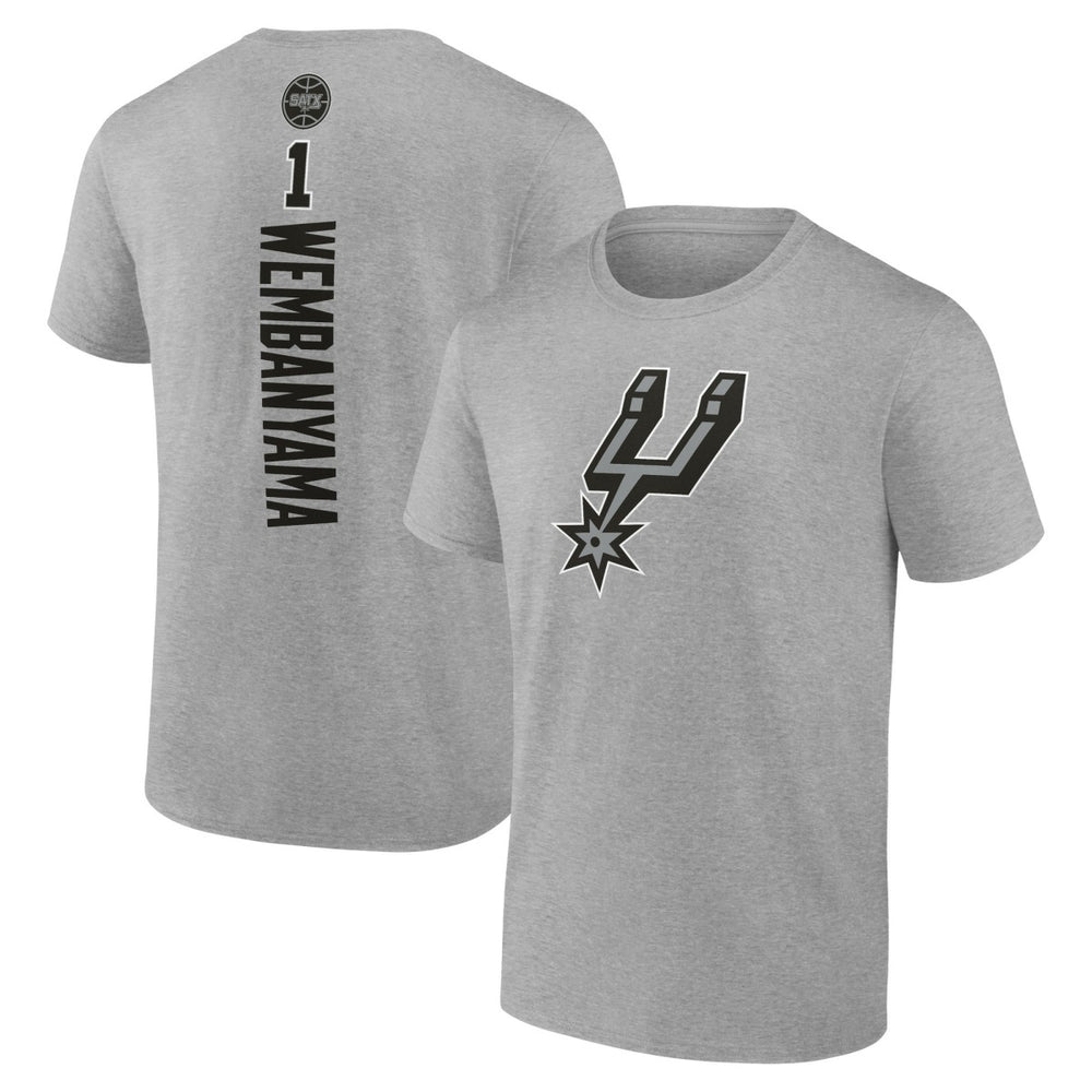 Victor Wembanyama San Antonio Spurs Playmaker Name & Number T-Shirt - Heather Gray online