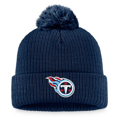 Tennessee Titans Women's Cuffed Knit Hat with Pom - Navy on sale