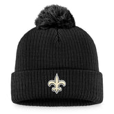 New Orleans Saints Women's Logo Cuffed Knit Hat with Pom - Black cheap