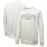 Atlanta Falcons Majestic Threads Unisex Sundays Block Letter Crewneck Pullover Sweatshirt - White discount
