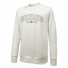 Atlanta Falcons Majestic Threads Unisex Sundays Block Letter Crewneck Pullover Sweatshirt - White discount