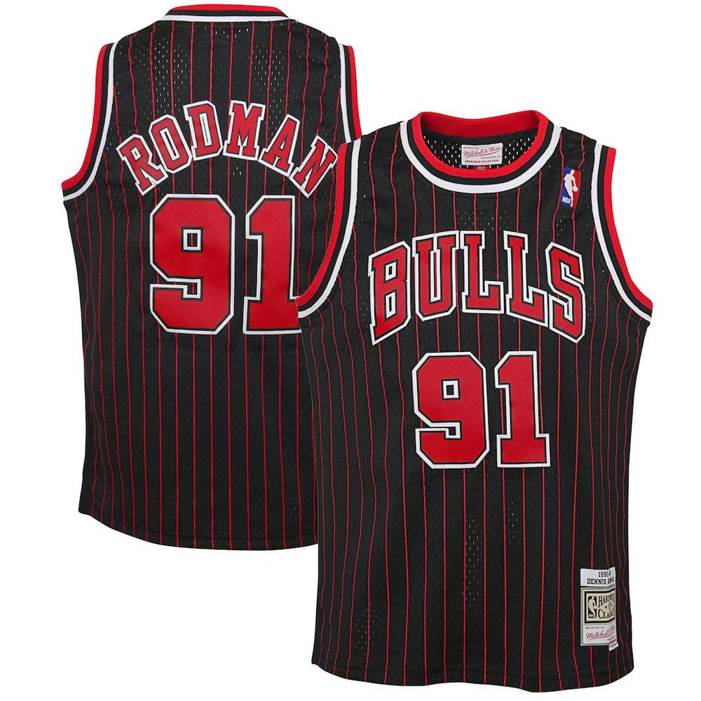 Dennis Rodman Chicago Bulls Youth 1995/96 Hardwood Classics Swingman Jersey sale - Black | Mitchell & Ness sale