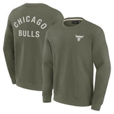 Chicago Bulls Unisex Elements Super Soft Fleece Pullover Sweatshirt - Olive | Fanatics cheap