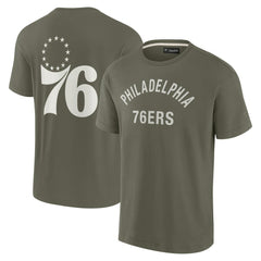Philadelphia 76ers Unisex Elements Super Soft Short Sleeve T-Shirt - Olive | Fanatics cheap