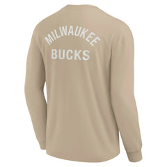 Milwaukee Bucks Unisex Elements Super Soft Long Sleeve T-Shirt - Khaki | Fanatics online