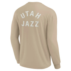 Utah Jazz Unisex Elements Super Soft Long Sleeve T-Shirt - Khaki | Fanatics outlet
