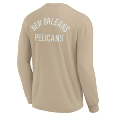 New Orleans Pelicans Unisex Elements Super Soft Long Sleeve T-Shirt - Khaki | Fanatics shop