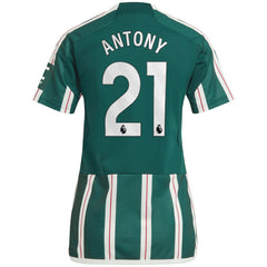Antony Manchester United Women's 2023/24 Away Replica Player Jersey - Green | Adidas sale