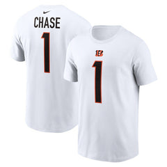 Ja'Marr Chase Cincinnati Bengals Player Name & Number T-Shirt - White | Nike discount
