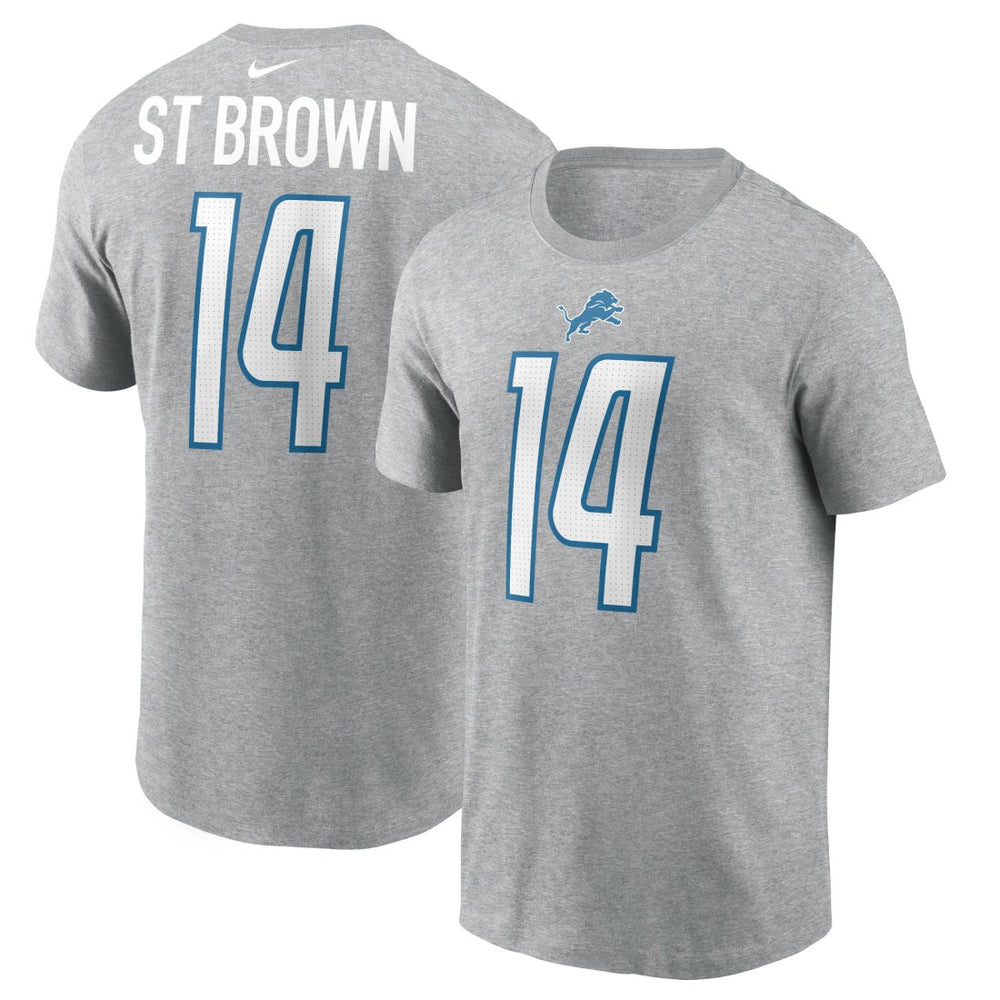 Amon-Ra St. Brown Detroit Lions Player Name & Number T-Shirt - Gray | Nike discount