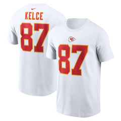 Travis Kelce Kansas City Chiefs Player Name & Number T-Shirt - White | Nike discount