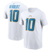 Justin Herbert Los Angeles Chargers Player Name & Number T-Shirt - White | Nike discount