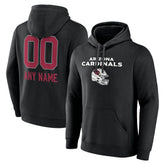 Arizona Cardinals Personalized Name & Number Team Wordmark Pullover Hoodie - Black cheap