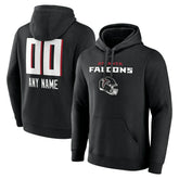 Atlanta Falcons Personalized Name & Number Team Wordmark Pullover Hoodie - Black outlet