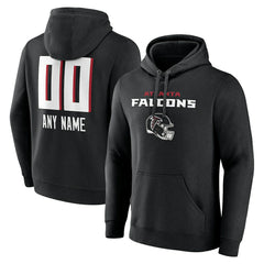 Atlanta Falcons Personalized Name & Number Team Wordmark Pullover Hoodie - Black outlet