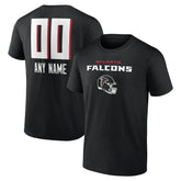 Atlanta Falcons Personalized Name & Number Team Wordmark T-Shirt - Black discount